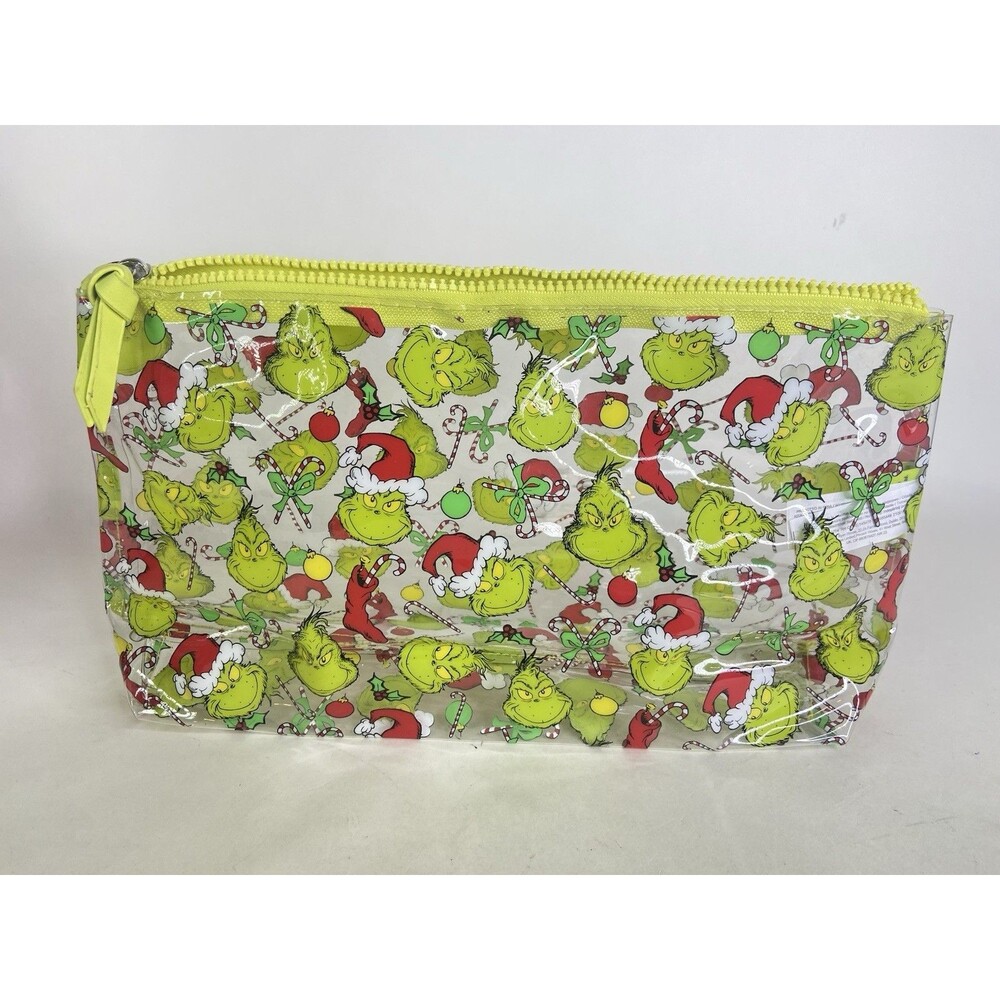 Dr. Seuss How The Grinch Stole Christmas Clear Travel Cosmetic Bag Pouch